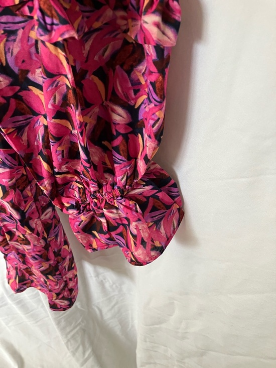 Entro: Pink Floral Long Sleeve Dress- M - Picture 8 of 16